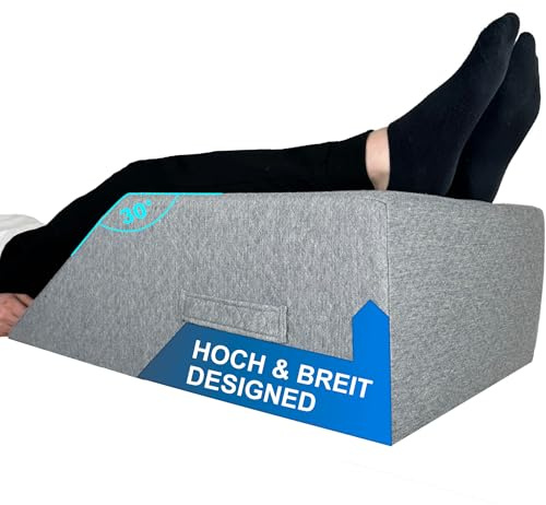 Fedeo Hohes Venenkissen – Beinhochlagerungskissen in S-M, L & XL – Keilkissen für müde & schwere Beine – Beinkissen zur Entlastung & Lagerung müder Beine – Wedge Pillow
