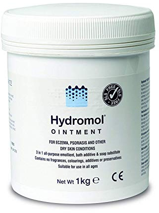 Hydromol Ointment, for The Management of Dermatitis, Eczema, Psoriasis and Other Dry Skin Conditions, Day and Night Treatment, suitable for sensitive skin, SLS Free, non-steroidal, for all ages, 1 kg