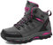 WOWEI Scarpe da Escursionismo Arrampicata Sportive All'aperto Traspiranti Trekking Sneakers da Donna Uomo,8019 Grigio Rosa Rossa,40 EU
