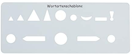 TimeTEX Wortartenschablone, ca. 175 x 70 mm, 1 mm Stärke
