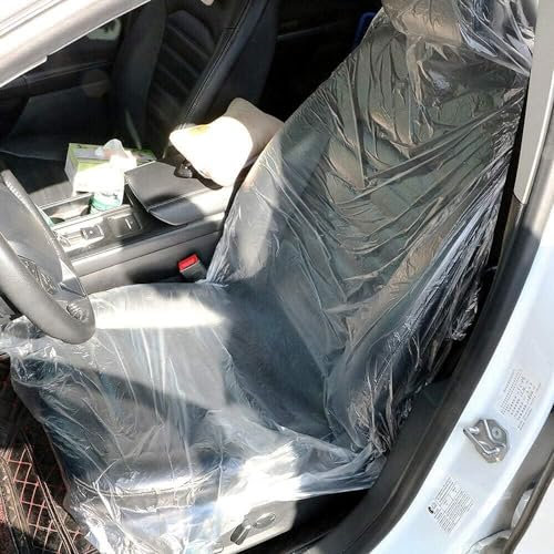 100pcs Housses de Siège de Voiture Imperméables en Anti-poussière Transparent Couverture pour Protection Siège Auto Véhicule pour Garder Votre Siège Propre 140x80cm