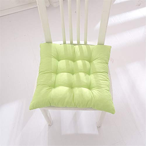 Nicole Knupfer 2er-Set Sitzkissen Stuhlkissen, Weich 45x45 cm Kissen Gartenstuhlkissen, Sitzauflage für Garten, Balkon, Bürostuhl (Grün)