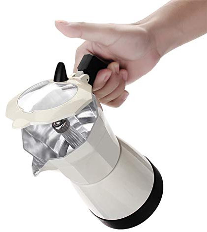 Olla Eléctrica De Aluminio Moka, Cafetera Para Espresso En La Estufa, Cafetera Italiana, Cafetera Clásica, Cafetera De Estufa, Cafetera Exprés Cafetera Espresso Máquina Para Casa Oficina (300ML)
