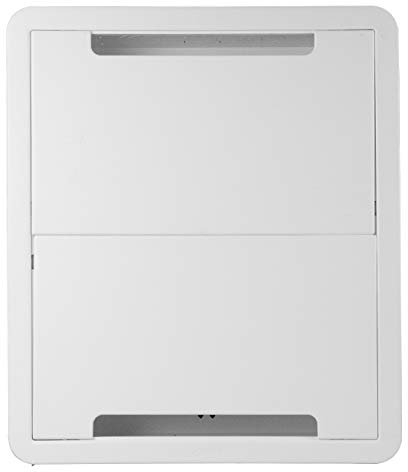On-Q Legrand 17 Inch Media Enclosure, Wall Cable Management Organize System Devices, Home Networking Panel Dual Purpose In Wall Enclosure for Device Storage, Media Box, White, ENP1705NAV1