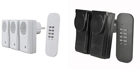 UNITEC Funkfernschalterset für Innenbereich 3+1 & UNITEC Funkfernschalterset für Außenbereich 2+1