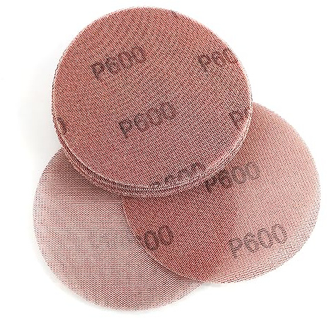 Kcmell 125mm Mesh Sanding Discs 600 Grit, Hook & Loop Sanding Discs, 20 Pcs | 5 Inch Round Sanding Pads, Dust Free Orbital Sander Pads, Anti-Clogging Orbital Sander Discs Sandpaper for Car Wood Furniture