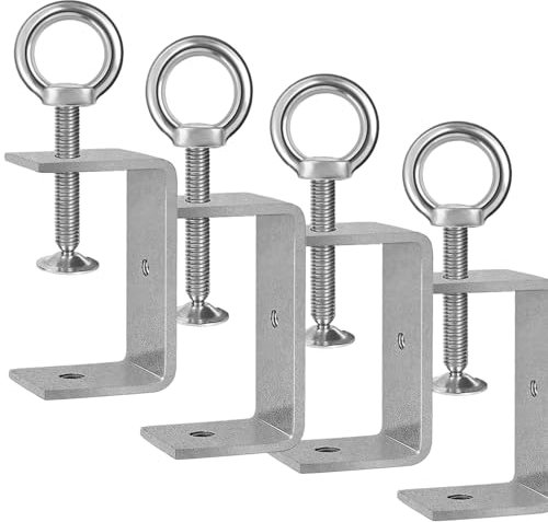 4 Pieces C Clamp 75 mm Stainless Steel C Clamps Heavy Duty Woodworking Metal Clamps for Welding Carpenter Household Mount, Clamping Range 13-62mm