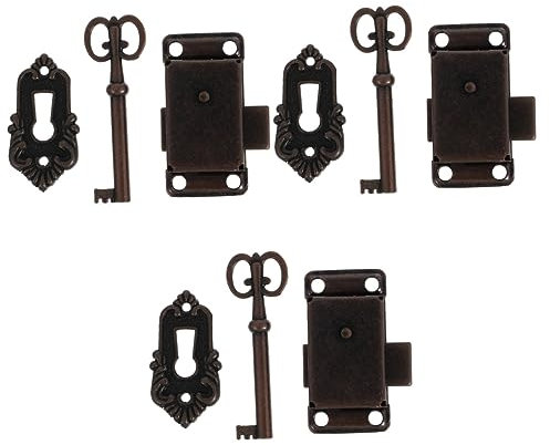 DOITOOL 6 Sets Vintage Schranktürschlösser Schmuckschatullenriegel Dekorative Metallschlösser Einfach Zu Installieren Zum Schutz Ihrer