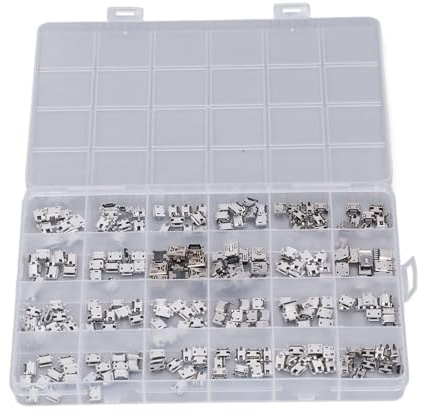 Lot De 240 Connecteurs Micro USB, 24 Modèles De Prises Micro USB, Kit De Connecteurs Jack, Assortiment De Connecteurs USB, Connecteurs De Port Femelle Pour Téléphone, Jouet, Réparation De Soudure