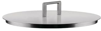 Alessi Convivio DC200/24 - Design-Deckel, Edelstahl 18/10, mit Stahlknauf und PVD-Beschichtung, 24 cm, satiniert