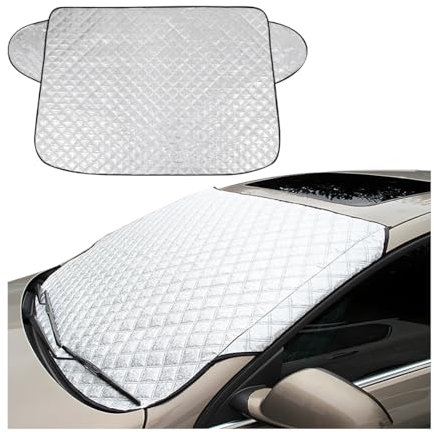 JNNJ Car Windshield Cover, Car Windscreen Covers Frost for Winter, Ice Protection Foils Snow Windshield Front Window Screen Cover, Car Windscreen Protector Sunshade Windshield Cover(100x145cm)