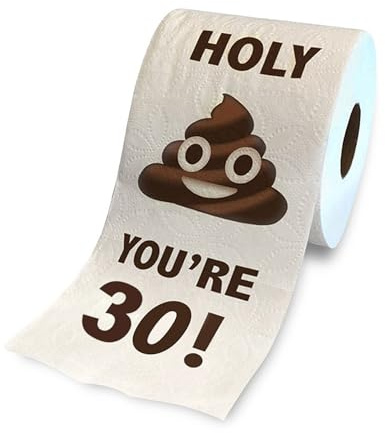 Prank Toilet Paper - Funny Birthday Rolls, 30-90 Lustige Toilettenpapier, Happy Prank Toilettenpapier, Neuheit Toilettenpapierrolle, Happy Prank Geburtstag Dekoration Geschenke für Herren Damen (30.)