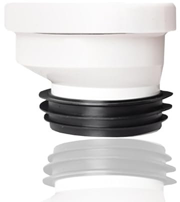 ieron 2cm Offset Toilet Connection Pipe, Plastic Excentric Angled Rigid Toilet Pipe Nozzle, Drain, Straight Eccentric,Toilet Connection Fitting