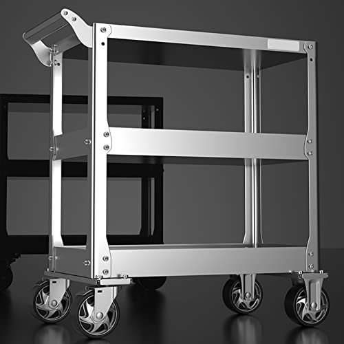 HUNTFF Chariot de Stockage d'outils roulants à 3 Niveaux, Chariot de Service mécanique avec Organisateur de Stockage Industriel Robuste avec Roues, Organisateur de Stockage Mobile pour Atelier de r