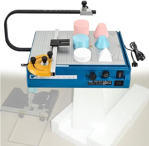 Quixnova Kit di Utensili da Taglio per polistirolo per taglierina elettrica per tagliatrice di Schiuma con Righello Rotante Mobile e Adattatore per Tagliare e scolpire tavola KT, Spugna