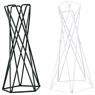 INOOMP Support à Plantes en Fer Forgé Noir pour Air Plants, 2 Pièces