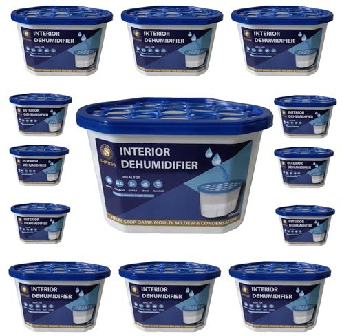 Tinas deshumidificadoras de 500 ml, paquete de 30 absorbentes de humedad para humedad, moho, humedad en el hogar, cocina, armario, dormitorio, caravana, oficina, garaje, baño, azul