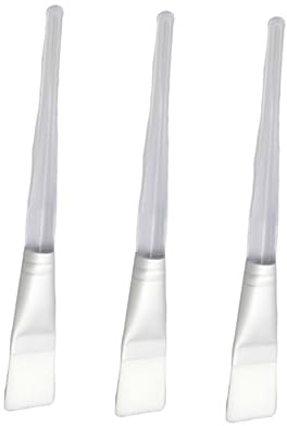 OATIPHO 3piezas Brocha para Mascarilla Facial de Cristal Transparente Pinceles Aplicadores Faciales Mango Transparente para Mascarillas Caseras o Profesionales