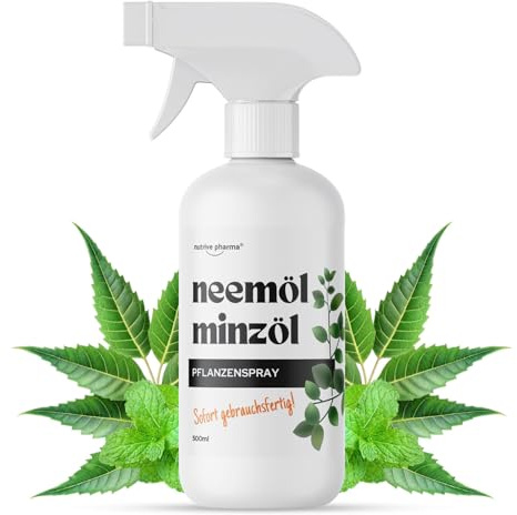 Neemöl Pflanzen Spray mit Pfefferminzöl – natürliches Pflanzenpflege-Spray für drinnen & draußen, 500ml, direkt gebrauchsfertig für starke & gesunde Pflanzen