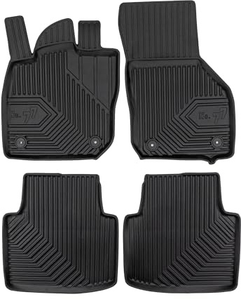 Fußmatten Gummimatten No.77 kompatibel mit Skoda Superb IV 2023-2025 TPE Schwarz 4 TLG