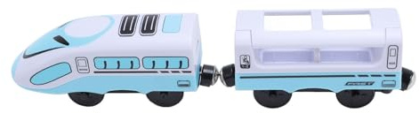SIXRUN Batteriebetriebene Elektrische Spielzeugeisenbahn, Feine Handwerkskunst für Stabilität und Haltbarkeit, Blau und