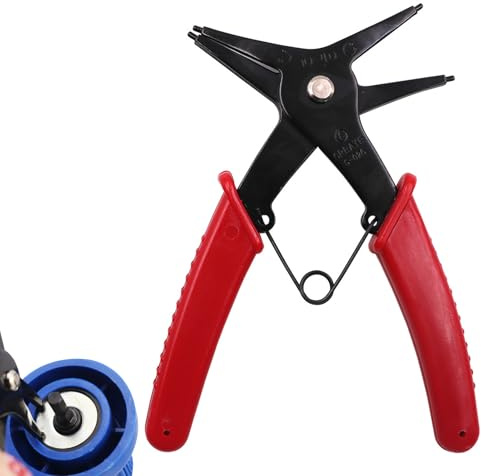 Pinza per anelli di sicurezza a doppio uso – Pinza per attrezzi ad anello di sicurezza, robusta struttura in acciaio | Strumento manuale efficiente per l'uso nella riparazione di anelli interni ed