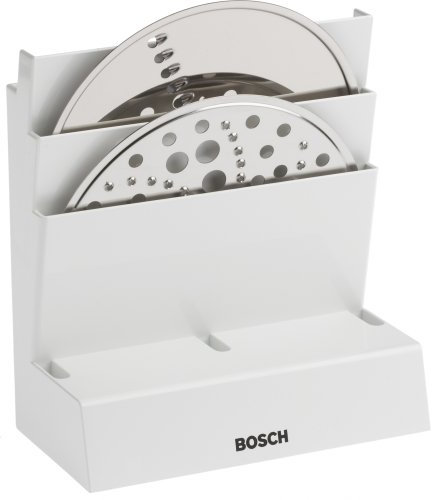 Bosch MUZ4ZT1 Zubehörträger, Platz für 3 Scheiben und Rührwerkzeuge des Durchlaufschnitzlers, weiß, passend für MUM4 Küchenmaschine