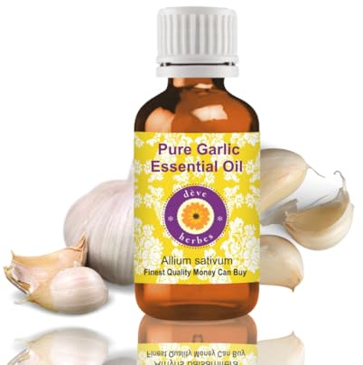 Deve Herbes puro Olio essenziale di aglio (Allium sativum) distillato a vapore 15ml (0.50 oz)