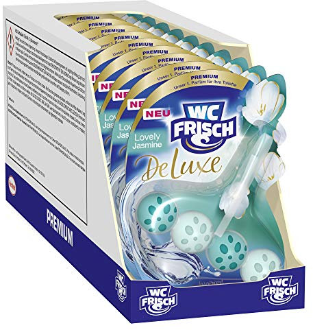 WC-Frisch DeLuxe Lovely Jasmin, WC-Reiniger und WC-Duftspüler, Parfüm für die Toilette (10er Pack, (10 x 50 g))