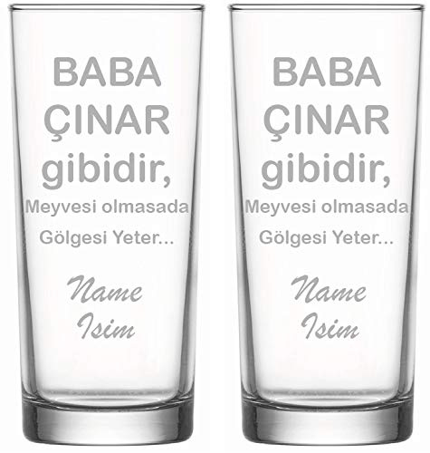 Raki Gläser mit Gravur Glas Raki Bardagi Bardak Rakigläser Baba Vatertag mit Name Isim isimli Hediye 2