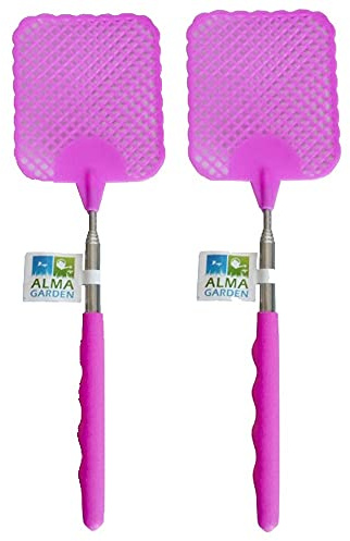 King of Trade 2 Alma Garden Fliegenklatsche Teleskop 25-55 cm Pink