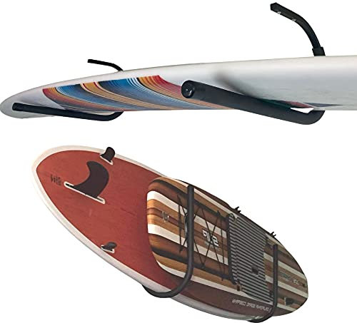 COR Surf SUP Decken- und Wandhalterung - Aufbewahrung für Stand-Up-Paddle, Longboard und Surfbrett - Einfache Anbringung für Garage und Haus, Rostfrei, Hält bis zu 22,6 kg