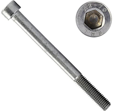 OPIOL QUALITY® Zylinderschrauben DIN 912 M5x80 mm aus Edelstahl A2 V2A (2 Stück) Innensechskant Zylinderkopfschrauben Zylinderkopf Schrauben Rostfrei