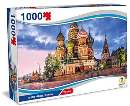 Teorema Giocattoli - Puzzle Puzzle Russia, Mosca Cremlino, Puzzle 1000 Pezzi, Immagine Alta Definizione per Adulti e Bambini, Gioco da Tavolo Educativo, 70x50 cm
