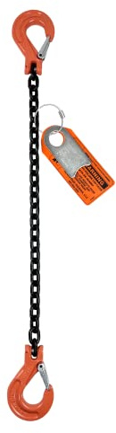 Advantage Rigging - Chain Sling - 5/16 x 8' Single Leg with Sling Hooks - Grade 100