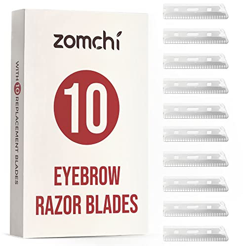 Augenbrauenrasierer, Gesichtsrasierer für Damen & Herren, Augenbrauentrimmer Shaper mit Präzisionsabdeckung, Gesichtsrasierer mit 10 Klingen (Klinge)