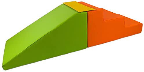 Großbausteine Schaumstoffbausteine Softsteine Krabbellandschaft Kletter-Set (Farbe: gelb, grün, orange1)