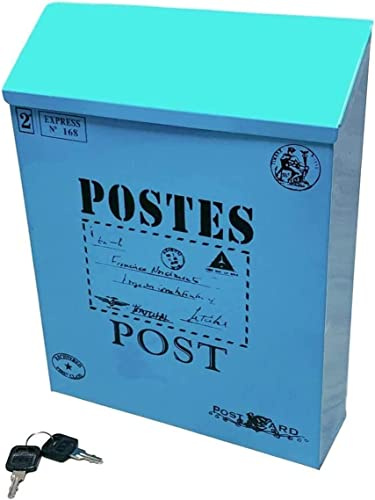 JYDQM Suggestion Box Mail Box Key Drop Box Antique American Retro Postcard Box Letterbox Wall Mailbox Multipurpose Letterbox Rainproof Parcel Box Drop Box