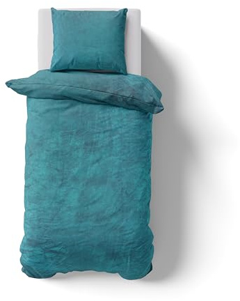 Kuschelige Teddy Cashmere-Touch Bettwäsche, Warme Winter Wendebettwäsche, Flauschige Mikrofaser 180 GSM - Petrol 135x200 + 80x80 cm
