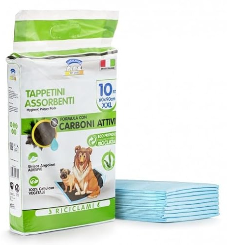 TEKHOME Tappetini Igienici Assorbenti Monouso Antiodore al Carbone Attivo 60x90 Set 100 Pezzi per Cani Taglia Piccola Media Grande
