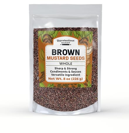 Unpretentious Brown Mustard Seeds, 8 oz, Sharp & Strong, Condiments & Sauces, Versatile Seasoning
