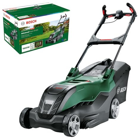 Bosch Corded Powerful Mower AdvancedRotak 40-650 (for Mowing Your Lawn; 1700W Motor Power; Cutting Width: 40 cm)
