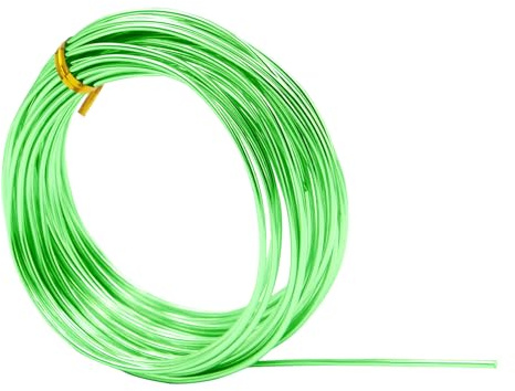 Aluminum Wire, 2mm x 10m, Bendy Craft Wire for Sculptures, Jewelry Making and More, Green