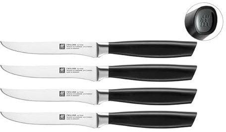 ZWILLING All * Star 4 tlg. Steakmesserset 4-tlg, Schwarz Eisgehärtete FRIODUR Klinge, 1022589