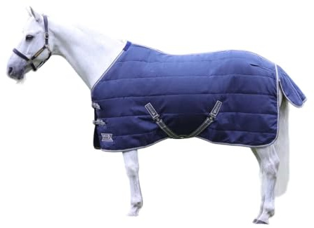 StormX - Couverture de Box pour Chevaux EMPRA (198 cm) (Bleu Marine)