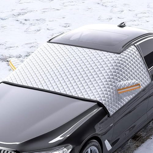 ELODEK Frontscheibenabdeckung Auto für Audi A6 4K (C8, 2018-2023, Autoscheibenabdeckung Faltbare, Mit 8 Magneten UV-Schutz Staub Schnee Wrap Cover,M