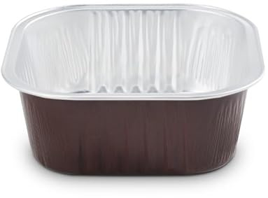 Namzi 100pcs Mini Aluminum Foil Cupcake Baking Cups Disposable Mini Cake Containers Flan Molds for Pudding, Souffle, Party, Wedding (Brown)