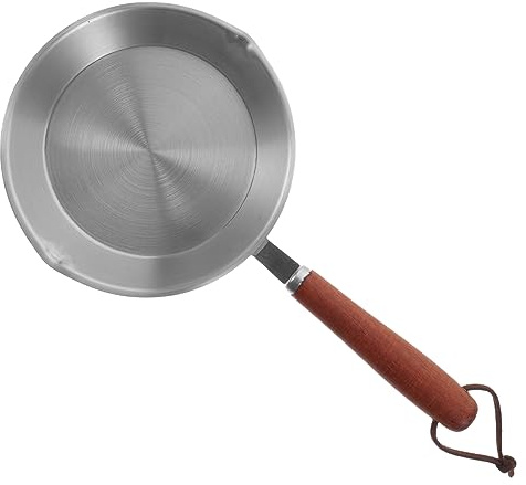 HOLIDYOYO Sartén Pequeña de Acero Inoxidable sin Revestimiento, Antiadherente y Resistente para Cocina, Molde para Panqueques Adecuado y Herramienta Multiusos