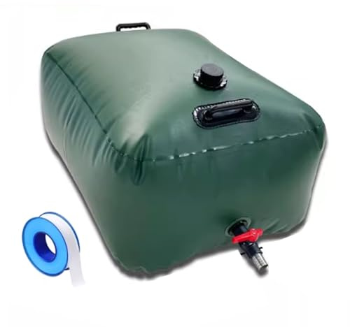 Wassersack Camping, Wasserbehälter Faltbar, Wasserbehälter mit Hahn for Outdoor, Dürreresistenz, Brandschutz, Landwirtschaftliche Bewässerung(300L/66Gal)