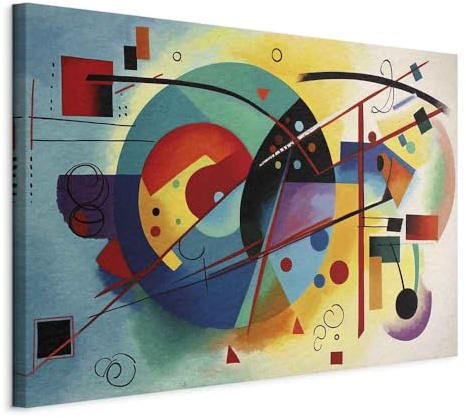 murando - Quadro Moderno per Soggiorno, Kandinsky Composizione, 90x60 cm | Chiodi Inclusi, 1 Pezzo, Quadri Moderni, Stampa su Tela, Resistenti allo Sbiadimento, Composizione VIII, Stile AI